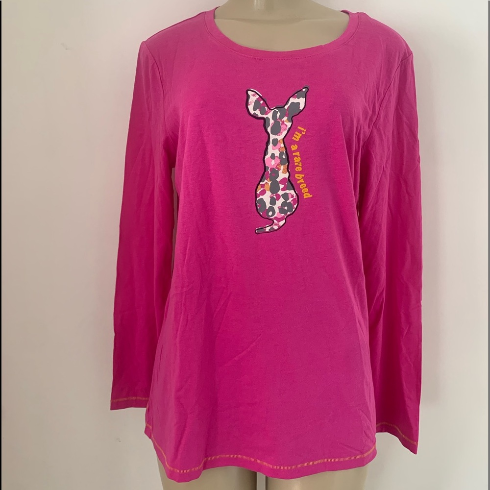 Hue hot pink pajama top